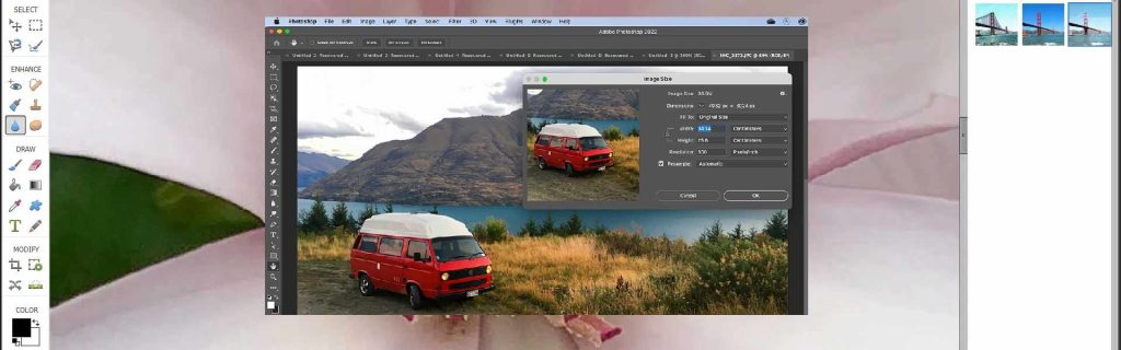 How to resize image in photoshop